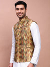 Men Embroidered Multi Slim Fit Nehru Jacket-GE-1814-Multi