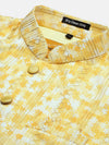 Men Embellished Yellow Slim Fit Nehru Jacket-GE-3011-5-Yellow