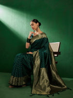 Suha Womens Fashion Ethnic Green Color Sarees-MLSHWSA1253GRN0ONE