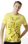 Huetrap Yellow Mens Short Sleeve Graphic Printed Tshirt-HT17MKGRAYLW00309