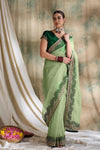 Suha Womens Fashion Ethnic Pista Green Color Sarees-MLSHWSA1599PSG0ONE