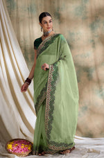 Suha Womens Fashion Ethnic Pista Green Color Sarees-MLSHWSA1599PSG0ONE