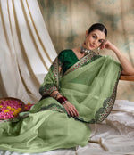 Suha Womens Fashion Ethnic Pista Green Color Sarees-MLSHWSA1599PSG0ONE