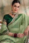 Suha Womens Fashion Ethnic Pista Green Color Sarees-MLSHWSA1599PSG0ONE