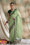 Suha Womens Fashion Ethnic Pista Green Color Sarees-MLSHWSA1599PSG0ONE