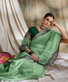 Suha Womens Fashion Ethnic Sea Green Color Sarees-MLSHWSA1600SGR0ONE