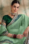 Suha Womens Fashion Ethnic Sea Green Color Sarees-MLSHWSA1600SGR0ONE