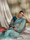 Suha Womens Fashion Ethnic Teal Color Sarees-MLSHWSA1601TEL0ONE