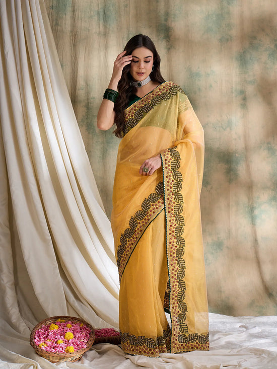 Suha Womens Fashion Ethnic Yellow Color Sarees-MLSHWSA1602YLW0ONE