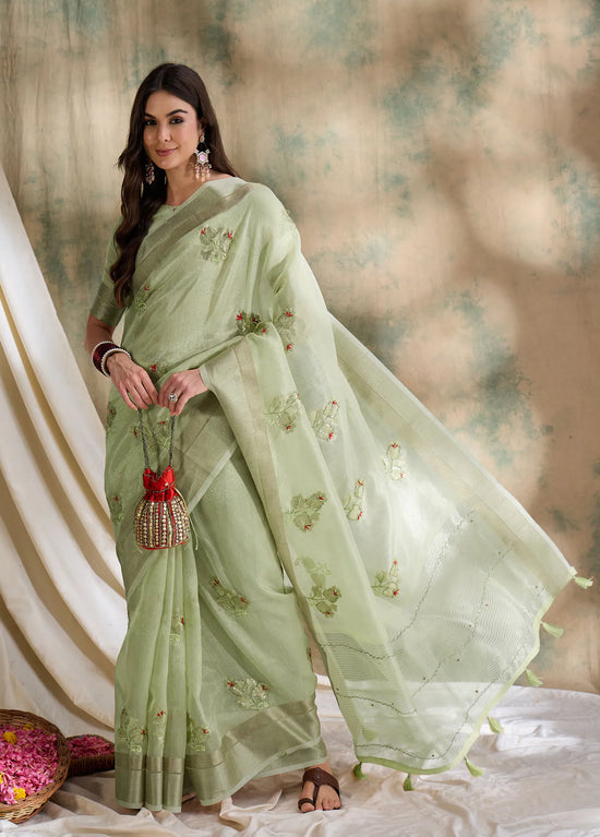 Suha Womens Fashion Ethnic Green Color Sarees-MLSHWSA1604GRN0ONE