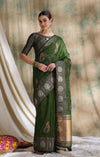 Suha Womens Fashion Ethnic Olive Color Sarees-MLSHWSA1611OLV0ONE