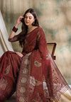 Suha Womens Fashion Ethnic Rust Color Sarees-MLSHWSA1613RUS0ONE