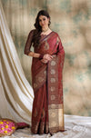 Suha Womens Fashion Ethnic Rust Color Sarees-MLSHWSA1613RUS0ONE