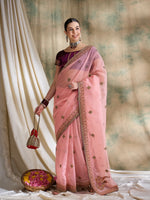 Suha Womens Fashion Ethnic Pink Color Sarees-MLSHWSA1615PNK0ONE