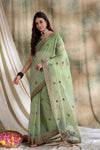 Suha Womens Fashion Ethnic Pista Green Color Sarees-MLSHWSA1616PSG0ONE