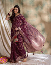 Suha Womens Fashion Ethnic Burgundy Color Sarees-MLSHWSA1585BGY0ONE