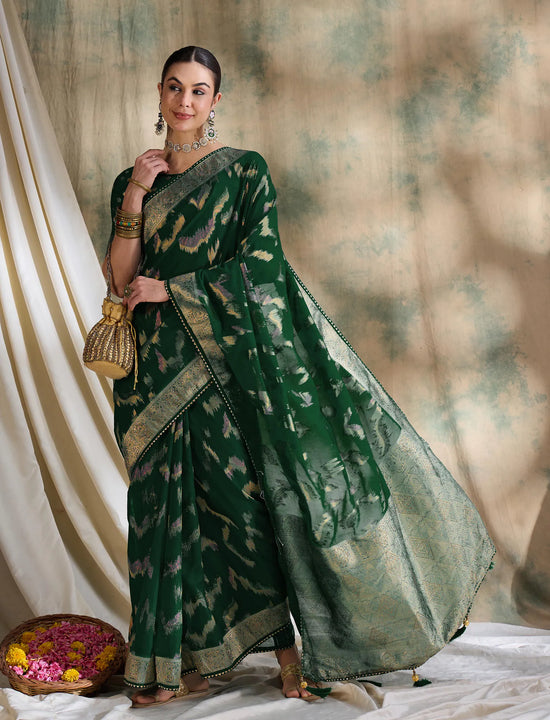 Suha Womens Fashion Ethnic Green Color Sarees-MLSHWSA1587GRN0ONE