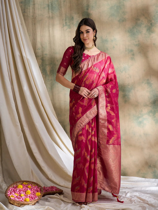 Suha Womens Fashion Ethnic Pink Color Sarees-MLSHWSA1588PNK0ONE