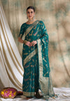 Suha Womens Fashion Ethnic Teal Color Sarees-MLSHWSA1590TEL0ONE