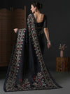 Saree Mall Women's Cotton Slub Black Printed Designer Saree With Blouse Piece-GRNS25D