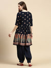 Women Paisley Navy Blue Anarkali Kurti-GW-3190-Navyblue