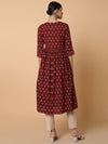 Women Ethnic Motifs Maroon Anarkali Kurta-GW-4271-Maroon