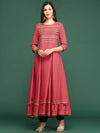 Women Yoke Design Pink Anarkali Kurta-GW1576-Pink