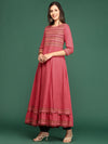 Women Yoke Design Pink Anarkali Kurta-GW1576-Pink