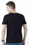 Huetrap Black Mens Short Sleeve Graphic Printed Tshirt-HT17MKGRABLK00741