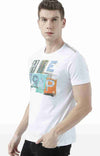 Huetrap White Mens Short Sleeve Graphic Printed Tshirt-HT17MKGRAWHT00612