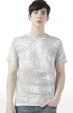 Huetrap White Mens Short Sleeve Graphic Printed Tshirt-HT17MKGRAWHT00619