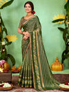 Saree Mall Women's Soft  Green Embellished Designer Saree With Blouse Piece-HBUTAI40128