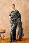 Suha Womens Fashion Ethnic Black Color Sarees-MLSHWSA1508BLK0ONE