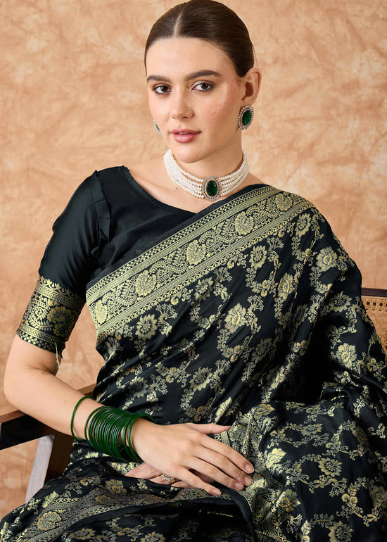 Suha Womens Fashion Ethnic Black Color Sarees-MLSHWSA1521BLK0ONE