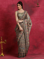 Saree Mall Women's Cotton Blend Camel Brown Printed Designer Saree With Blouse Piece-HIBRO105D