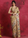 Saree Mall Women's Cotton Blend Beige Printed Designer Saree With Blouse Piece-HIBRO107A