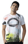 Huetrap White Mens Short Sleeve Graphic Printed Tshirt-HT16MKGRAWHT00319