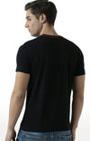 Huetrap Black Mens Short Sleeve Graphic Printed Tshirt-HT17MKGRABLK00730