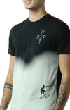 Huetrap Black Mens Short Sleeve Graphic Printed Tshirt-HT15MKGRABLK00159