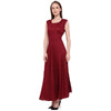 Aawari Rayon Plain Gown For Girls and Women Maroon-AM086aroon