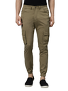 Ribbed Jogger Cargos with 6 pockets-Beige