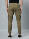 Ribbed Jogger Cargos with 6 pockets-Beige