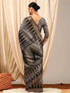 Saree Mall Women's  Cotton Grey Woven Design Designer Saree With Blouse Piece-HNDS756