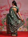 Saree Mall Women's  Blend Teal Green Printed Designer Saree With Blouse Piece-HOLAND101A