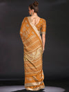 Saree Mall Women's  Blend Mustard Printed Designer Saree With Blouse Piece-HOLAND11A