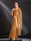 Saree Mall Women's  Blend Mustard Printed Designer Saree With Blouse Piece-HOLAND11A