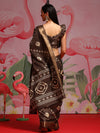 Saree Mall Women's  Blend Brown Printed Designer Saree With Blouse Piece-HOLAND201D