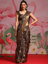 Saree Mall Women's  Blend Brown Printed Designer Saree With Blouse Piece-HOLAND201D