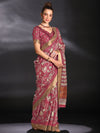 Saree Mall Women's  Blend Pink Printed Designer Saree With Blouse Piece-HOLAND27F