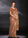 Saree Mall Women's  Blend Brown Printed Designer Saree With Blouse Piece-HOLAND27G